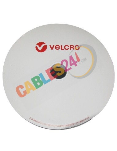 Velcro One-Wrap Black Roll. 25m length and 10mm width