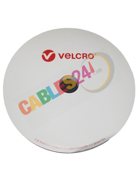 Velcro One-Wrap Black Roll. 25m length and 10mm width
