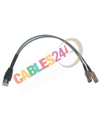 Cable RAD E1 RJ45 a 2 x BNC/Hembra Longitud: 0,25 m