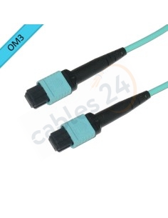 Latiguillo Fibra Óptica Multimodo 50/125 OM3 LSZH 12 Fibras MPO hembra MPO hembra Polaridad B 3m