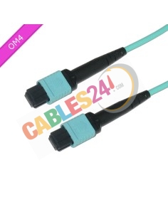 Latiguillo Fibra Óptica Multimodo 50/125 OM4 LSZH 12 Fibras MPO hembra MPO hembra Polaridad B 3m