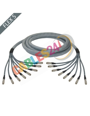 Hose multi-coaxial wire 75 Ohms 8 x Flex 5 Siemens DIN 1.0/2.3 Male-Male