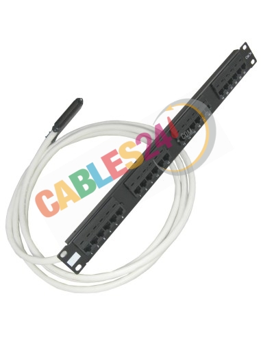 Cable Telco a panel 19" 1U configuración 8FXS+4BRI P/N: JPM2194A