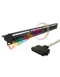 Cable Telco RJ21 180º a panel 19" 1U 24 puertos RJ-45. Señales 4 y 5