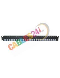 Panel para rack de 19 pulgadas de 1U 24 adaptadores RJ45 Categoría 6 2