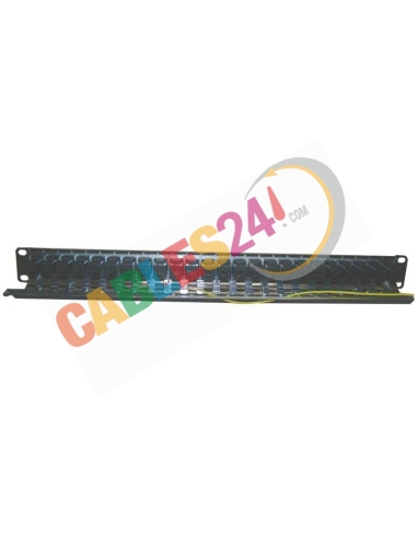 Panel para rack de 19 pulgadas de 1U 24 adaptadores RJ45 Categoría 6