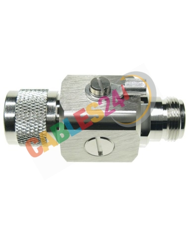 Protector sobretension RF coaxial tipo N macho tipo N hembra 50 ohmios montaje aereo 2,5 ghz