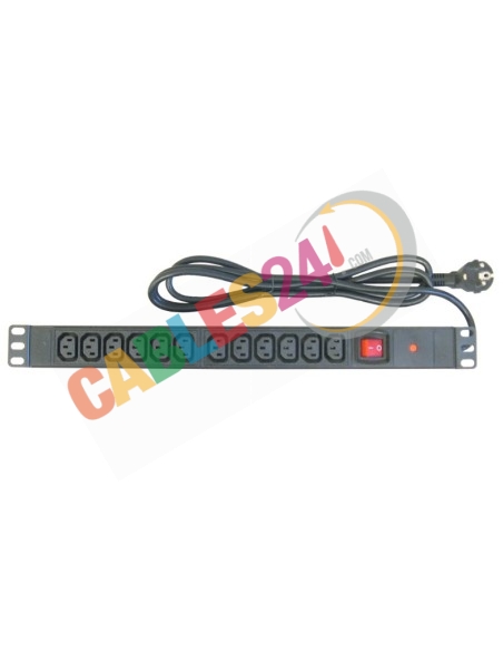 Power supply 12 sockets C13 to Schuko Male