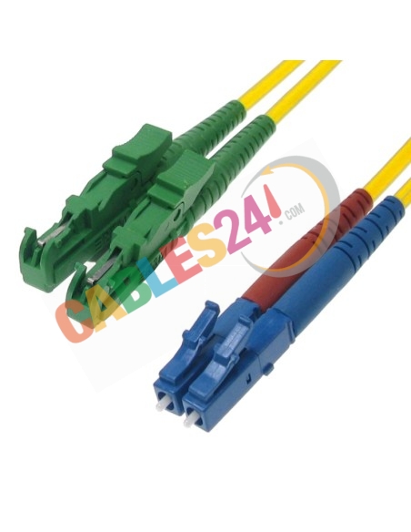 Fiber Optic Duplex Singlemode patch cord cable E2000/APC-LC