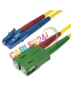 Latiguillo Cable Fibra Óptica Dúplex Monomodo SC/APC-LC