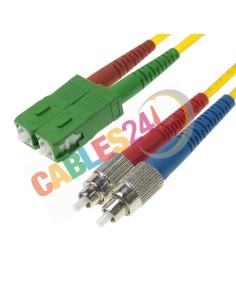 Latiguillo Cable Fibra Óptica Dúplex Monomodo FC-SC/APC