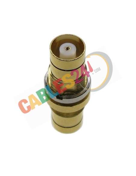 Adaptador DIN1.6/5.6 hembra a DIN1.6/5.6 hembra 75 Ohm aéreo/chasis/panel