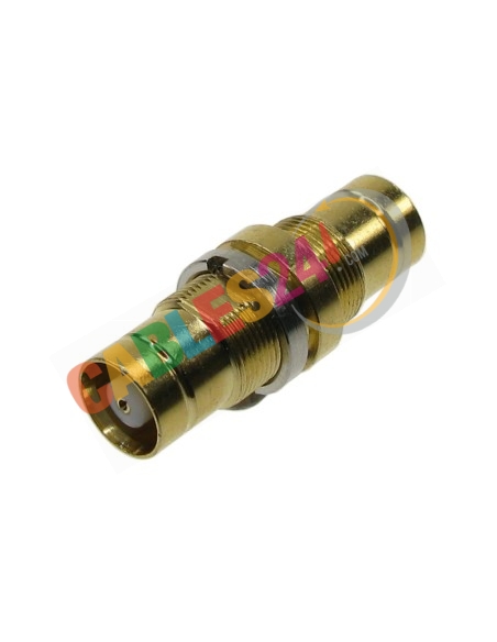 Adaptador DIN1.6/5.6 hembra a DIN1.6/5.6 hembra 75 Ohm aéreo/chasis/panel