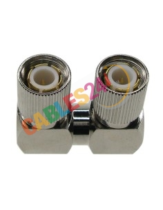 Adaptador coaxial puente "U" DIN1.6/5.6 2xmacho 75 Ohm 2