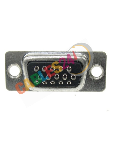 Conector SUB-D alta densidad para soldar 15 pines macho DB15HD