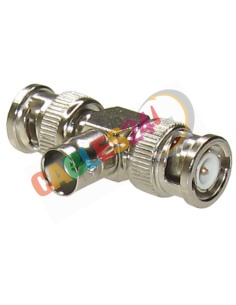 Adaptador Coaxial BNC tipo T 1 Hembra 2 Macho