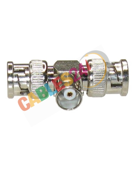 Adaptador Coaxial BNC tipo T 1 Hembra 2 Macho