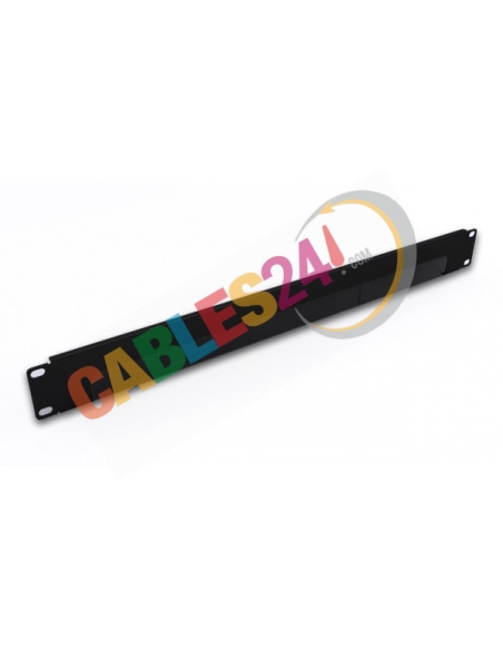 Panel pasacables con cepillo 1U 19'' color negro