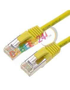 Latiguillo Cable Ethernet Cat6A Apantallado LSZH Amarillo, a medida.