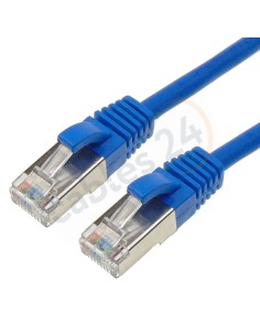 Latiguillo Cable Ethernet Cat6A Apantallado LSZH Azul, a medida.