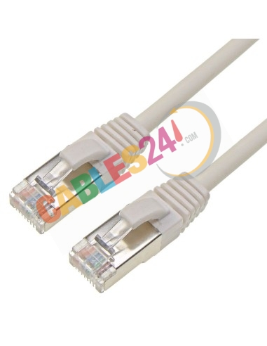 Shielded Cat 6a LSZH/LSOH patch cord ethernet white and several measures.