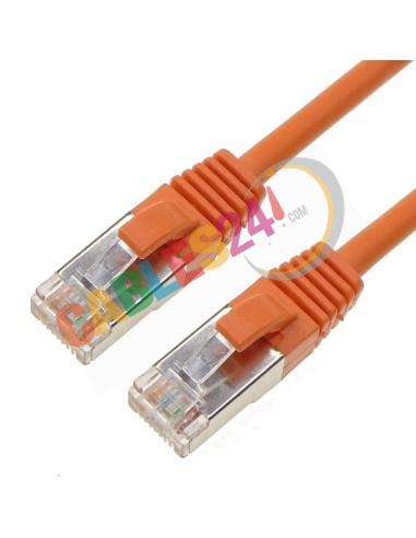 Latiguillo Cable Ethernet Cat6A Apantallado LSZH Naranja, a medida.