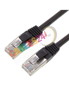 Latiguillo Cable Ethernet Cat6A Apantallado LSZH Negro, a medida.