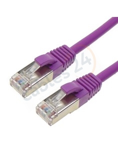 Latiguillo Cable Ethernet Cat6A Apantallado LSZH Violeta, a medida.