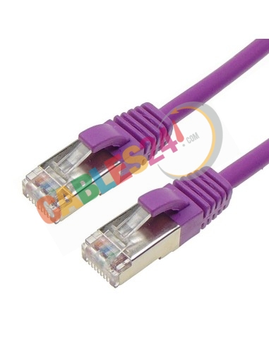 Latiguillo Cable Ethernet Cat6A Apantallado LSZH Violeta, a medida.