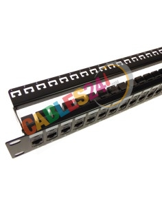 Panel CAT5e 24 tomas RJ45 hembra - hembra con guia de cables 2