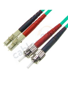 Latiguillo Cable de Fibra Optica dúplex Multimodo OM3 ST-LC