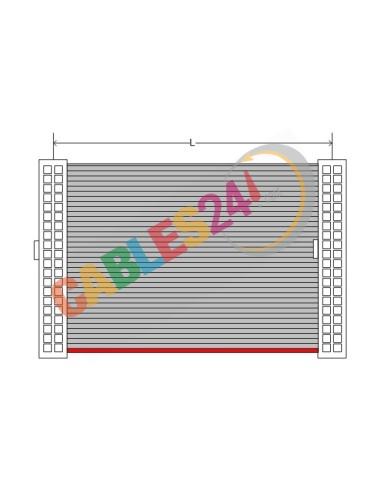 Cable IDC cinta plana 40 pines (2x20) 2.54 mm, 5 Ctms