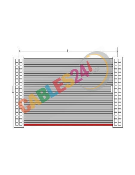 Cable IDC cinta plana 40 pines (2x20) 2.54 mm, 5 Ctms