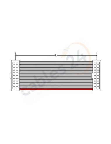 IDC Flat Ribbon Cable 20 pins (2x10) 2.54 mm, 20 Ctms