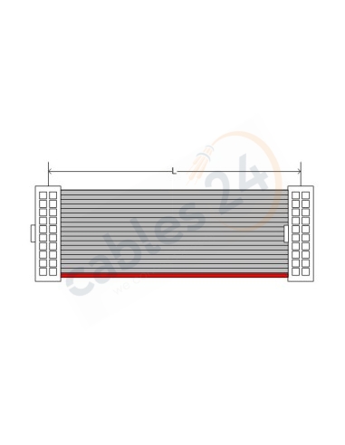 IDC Flat Ribbon Cable 20 pins (2x10) 2.54 mm, 20 Ctms