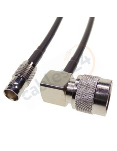 Cable RG223 BNC Hembra a Tipo N macho acodado