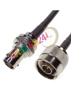 Cable RG223 BNC Hembra panel a Tipo N macho recto