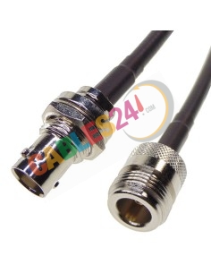 Cable RG223 BNC Hembra panel a Tipo N hembra