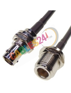 Cable RG223 BNC Hembra panel a Tipo N hembra panel