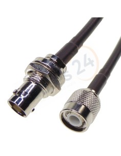 Cable RG223 BNC Hembra panel a TNC macho