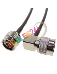 Cable RG223 Tipo N macho recto a Tipo N macho acodado