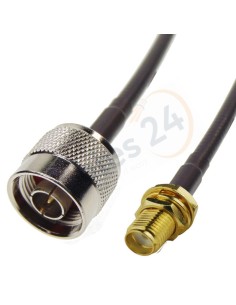 Cable RG223 Tipo N macho recto a SMA hembra panel