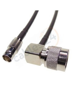 Cable RG223 Tipo N macho acodado a BNC Hembra