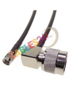 Cable RG223 Tipo N macho acodado a SMA macho recto