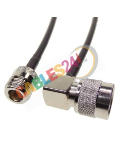 Cable RG223 Tipo N hembra a Tipo N macho acodado