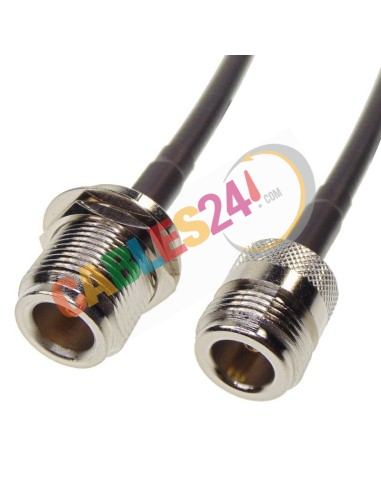 Cable RG223 Tipo N hembra a Tipo N hembra panel