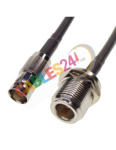 Cable RG223 Tipo N hembra panel a BNC Hembra