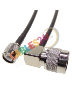 Cable RG223 TNC macho  a Tipo N macho acodado