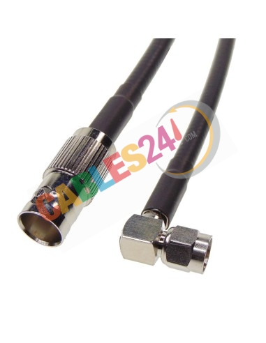 Cable RG223 SMA macho acodado a BNC Hembra