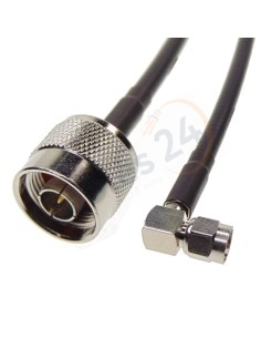Cable RG223 SMA macho acodado a Tipo N macho recto